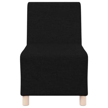Sofa Stuhl Hellgrau 55 cm Stoff 3 pcs Schwarz 55 x 74 x 82 cm