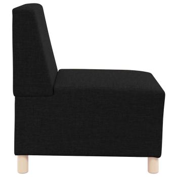 Sofa Stuhl Hellgrau 55 cm Stoff 3 pcs Schwarz 55 x 74 x 82 cm