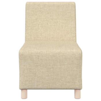 ARDEBO.de - Sofa Stuhl Hellgrau 55 cm Stoff 3 pcs Creme 55 x 74 x 82 cm