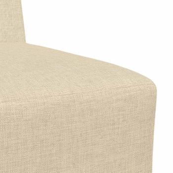 Sofa Stuhl Hellgrau 55 cm Stoff 3 pcs Creme 55 x 74 x 82 cm