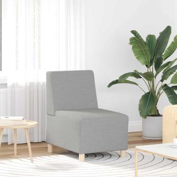 Sofa Stuhl Hellgrau 55 cm Stoff 3 pcs Wolken-Grau