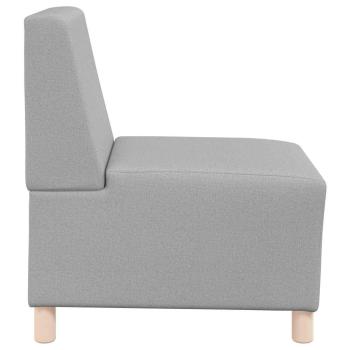 Sofa Stuhl Hellgrau 55 cm Stoff 3 pcs Wolken-Grau