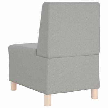 Sofa Stuhl Hellgrau 55 cm Stoff 3 pcs Wolken-Grau