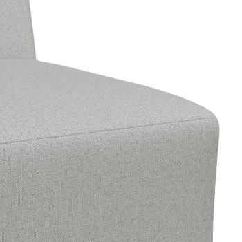 Sofa Stuhl Hellgrau 55 cm Stoff 3 pcs Wolken-Grau