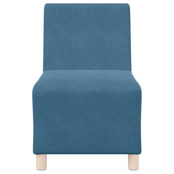 Sofa Stühle 3 pcs Blau 55 x 74 x 82 cm Samt
