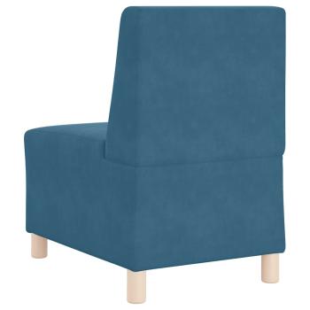 Sofa Stühle 3 pcs Blau 55 x 74 x 82 cm Samt
