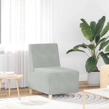 Sofa Stühle 3 pcs Hellgrau 55 x 74 x 82 cm Samt