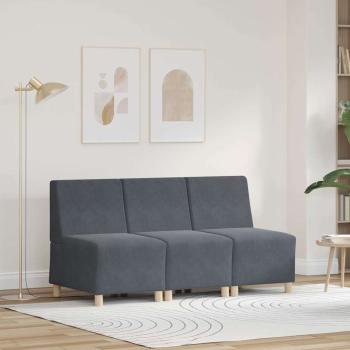 ARDEBO.de - Sofa Stühle 3 pcs Dunkelgrau 55 x 74 x 82 cm Samt