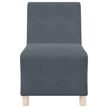 Sofa Stühle 3 pcs Dunkelgrau 55 x 74 x 82 cm Samt