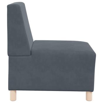 Sofa Stühle 3 pcs Dunkelgrau 55 x 74 x 82 cm Samt
