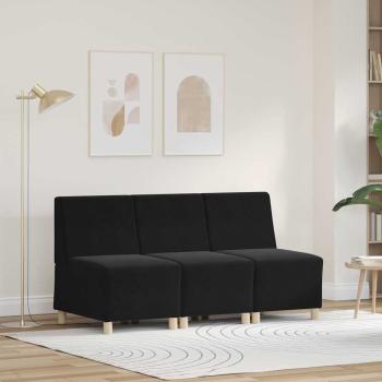 ARDEBO.de - Sofa Stühle 3 pcs Schwarz 55 x 74 x 82 cm Samt