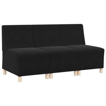 Sofa Stühle 3 pcs Schwarz 55 x 74 x 82 cm Samt