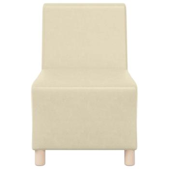 Sofa Stühle 3 pcs Creme 55 x 74 x 82 cm Kunstleder