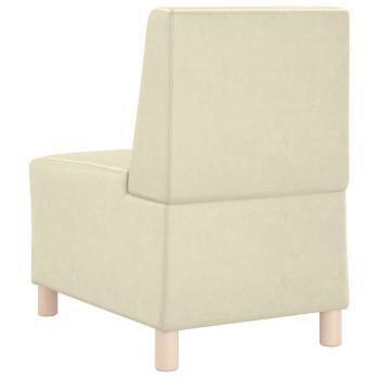 Sofa Stühle 3 pcs Creme 55 x 74 x 82 cm Kunstleder