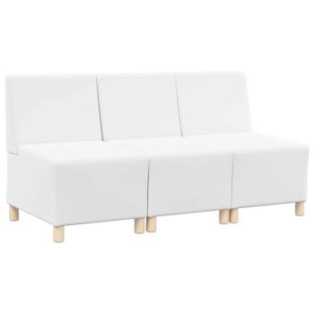 Sofa Stühle 3 pcs Weiß 55 x 74 x 82 cm Kunstleder
