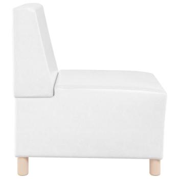 Sofa Stühle 3 pcs Weiß 55 x 74 x 82 cm Kunstleder