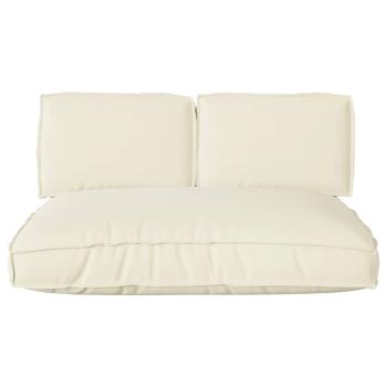 ARDEBO.de - Pallet Kissen Set 3 pcs Creme 120 x 12 x 80 cm 60 x 40 x 12 cm