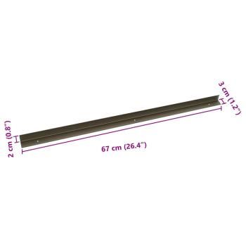 ARDEBO.de - Treppe Nosing 10 pcs Champagner 67 cm Aluminium