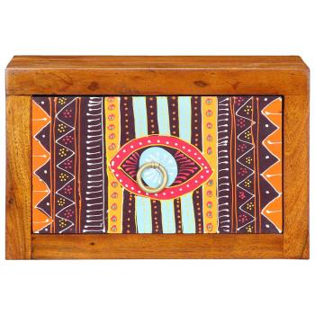 Nachttische Braun, Mehrfarbig 35 x 30 x 22 cm Massivholz Akazie