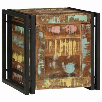 ARDEBO.de - Aufbewahrungsbox Mehrfarbig 40 x 40 x 40 cm Massivholz Akazie