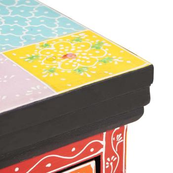 Nachttisch Multicolour 40 x 30 x 40 cm Massivholz mit Farbe