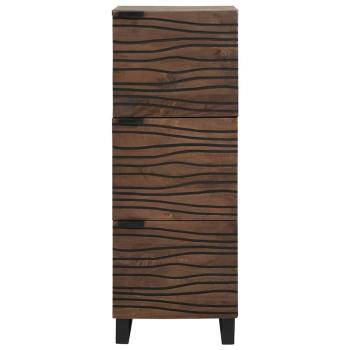 Highboard Nussbaum Holz mit Regal Sonstiges mit Speicher mit Tür Braun 40 x 33.5 x 110 cm