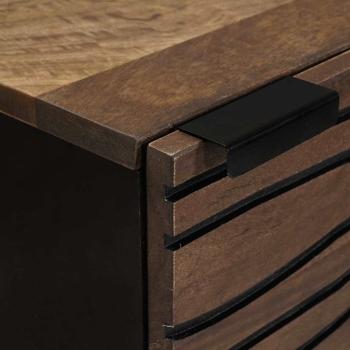 Highboard Nussbaum Holz mit Regal Sonstiges mit Speicher mit Tür Braun 40 x 33.5 x 110 cm