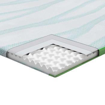 Matratzenauflage Weiß und Grün 100 x 200 cm Jacquard Stoff