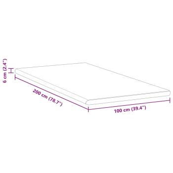 Matratzenauflage Weiß und Grün 100 x 200 cm Jacquard Stoff
