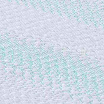 Matratzenauflage Weiß und Grün 120 x 200 cm Jacquard Stoff