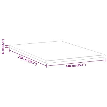 Matratzenauflage Weiß und Grün 140 x 200 cm Jacquard Stoff