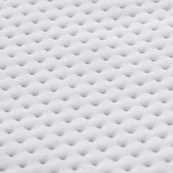 Matratzenauflage Weiß 200 x 200 cm Jacquard Stoff