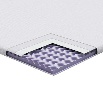 Matratzenauflage Weiß 120 x 200 cm Jacquard Stoff