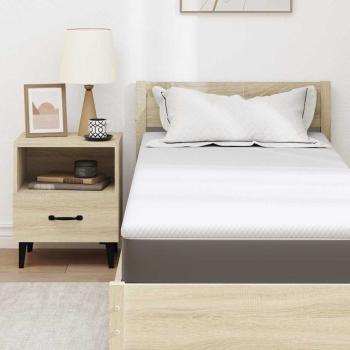 Matratzentopper aus Memory-Schaum 80 x 200 cm Thick Weich Weiß