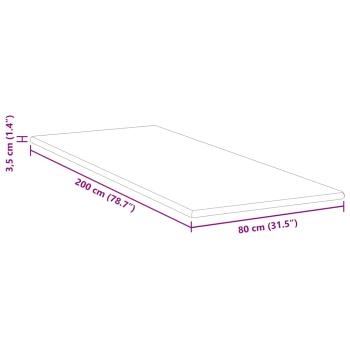 Matratzentopper aus Memory-Schaum 80 x 200 cm Thick Weich Weiß
