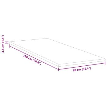 Matratzentopper aus Memory-Schaum 90 x 190 cm Thick Weich Weiß