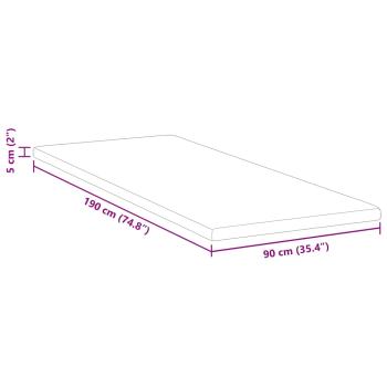 Matratzentopper aus Memory-Schaum 90 x 190 cm Thick Weich Weiß
