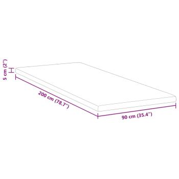 Matratzentopper aus Memory-Schaum 90 x 200 cm Thick Weich Weiß
