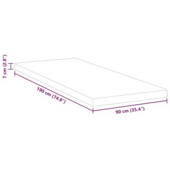 Matratzenpads Weiß 90 x 190 cm 100% Polyester Jacquardstoff