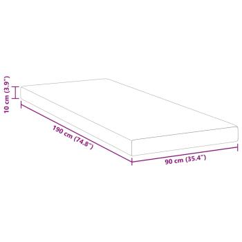 Matratzentopper aus Memory-Schaum 90 x 190 cm Thick Weich Weiß