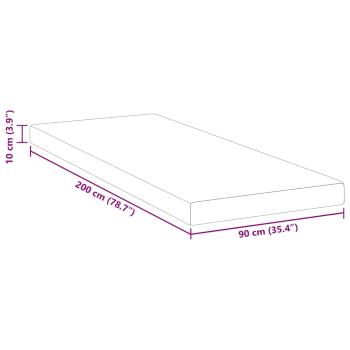Matratzentopper aus Memory-Schaum 90 x 200 cm Thick Weich Weiß