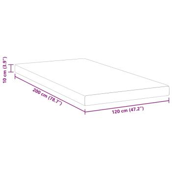 Matratzentopper aus Memory-Schaum 120 x 200 cm Thick Weich Weiß