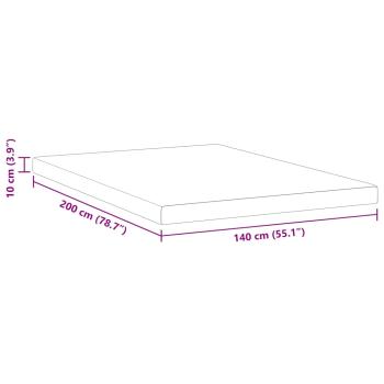 Matratzentopper aus Memory-Schaum 140 x 200 cm Thick Weich Weiß