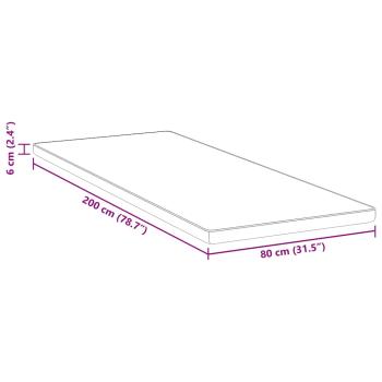 Matratzenauflage Weiß 80 x 200 cm Jacquard-Stoff