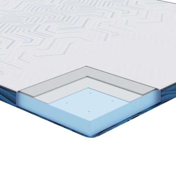 Matratzenpads Weiß und Blau 120 x 200 cm