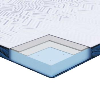 Matratzenpads Weiß und Blau 80 x 200 cm