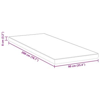 Matratzenauflage Weiß 90 x 200 cm Jacquard-Stoff