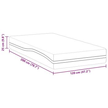 Matratzen Weiß, Grau 120 x 200 cm 100% Polyester Jacquardstoff