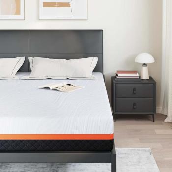 Matratzen Weiß, Grau 180 x 200 cm 100% Polyester Jacquardstoff