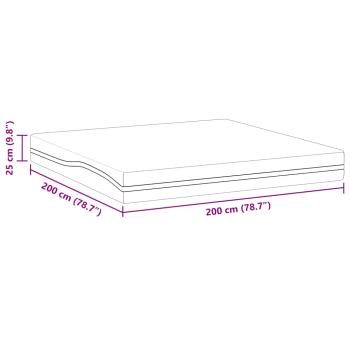 Matratzen Weiß, Grau 200 x 200 cm 100% Polyester Jacquardstoff